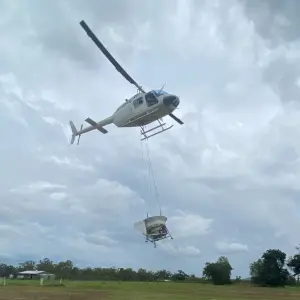 Helicopter Sling Load Fertiliser VH-FBJ